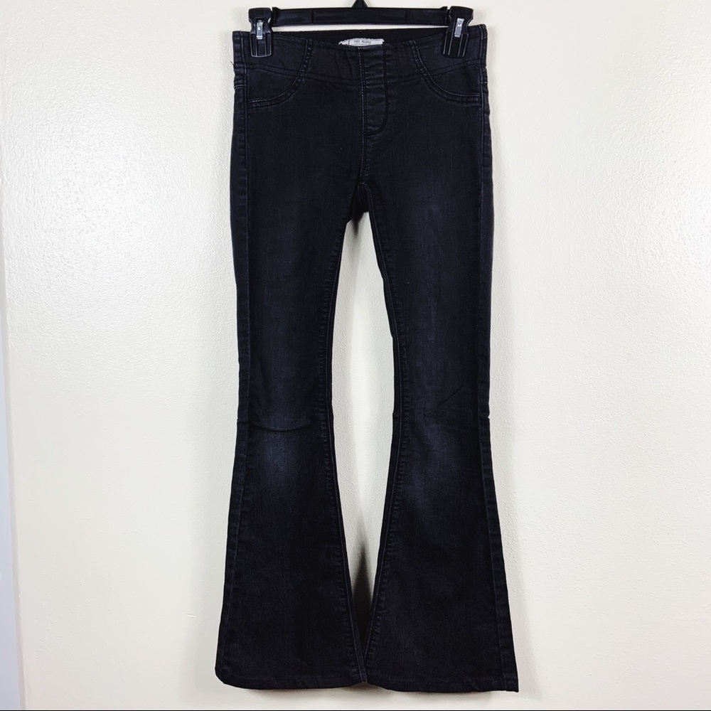 Free People Black Flare Jeans